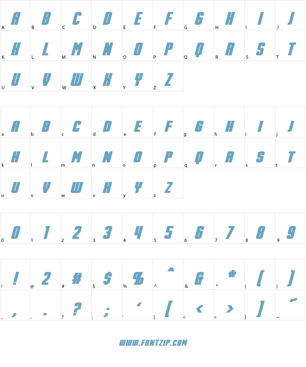 Stark Font Character